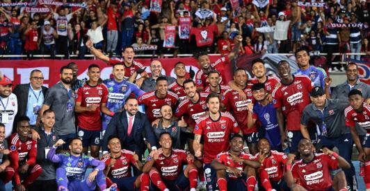 Medellín en cuartos de final de la Sudamericana. / Foto: AFP.