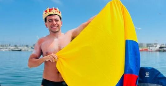 Jorge Iván del Valle, el primer latinoamericano en conseguir la Triple Corona de natación. / Foto: Instagram Jorge Iván del Valle.