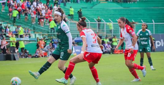 Cali y Santa Fe en la final femenina. / Foto: @CaliFemenino.