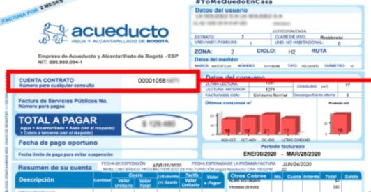 Cobro de sanciones a usuario por consumo de agua. / Foto: Captura de factura de agua.
