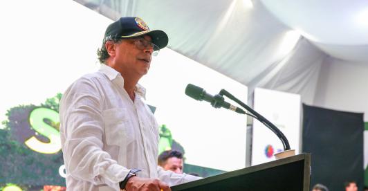 'Colombia es el corazón del mundo': presidente Petro durante su intervención en la gira "Salvemos la Selva"