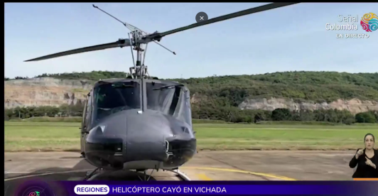 Helicóptero de la FAC accidentado en Vichada