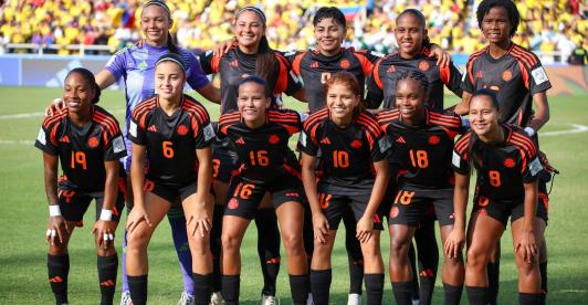 Selección Femenina de Fútbol Colombiano en su último partido contra Países Bajos.