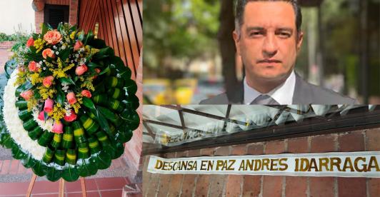 Fotografía de Andrés Idárraga, Secretario de Transparencia, junto a elementos para su amenaza.