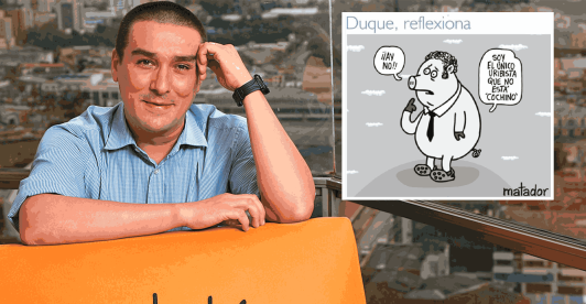 El caricaturista Julio César González, mejor conocido como Matador.