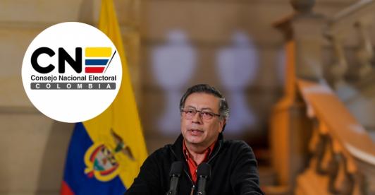 Petro sobre investigación de topes electorales del CNE. / Fotos: Presidencia y CNE. 