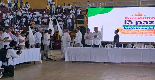 Más de 3 mil personas se reúnen en Tumaco para apoyar diálogos de paz con la 'Segunda Marquetalia'