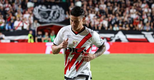James Rodríguez con el Rayo Vallecano. / Foto: AFP.
