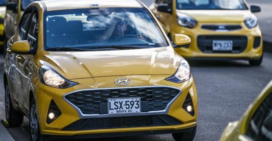 Puntos de concentración del paro de taxistas. / Foto: AFP.