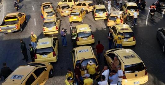 Paro de taxistas en Medellín