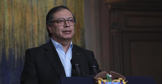 Presidente Gustavo Petro en la Casa de Nariño.