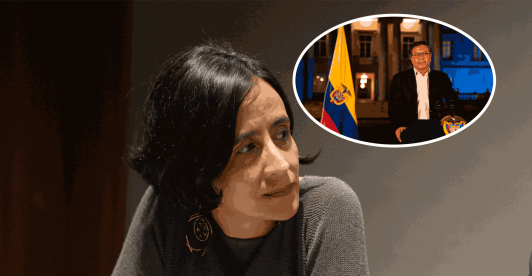 Ministra de Ambiente, Susana Muhamad, y presidente Gustavo Petro.