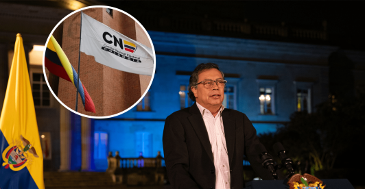 Presidente Petro durante anuncio del inicio del golpe de Estado, tras investigaciones del CNE por presupuesto de campaña