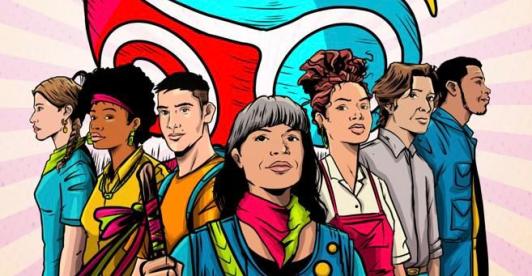 "NO PASARÁN; es hora de defender los medios públicos"; poster diseñado y dedicado al trabajo realizado desde Señal Colombia y RTVC Noticias.