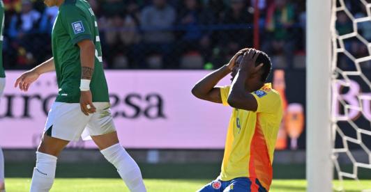 Perdió Colombia contra Bolivia. / Foto: AFP.