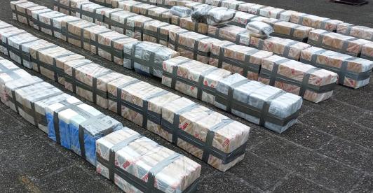 Armada de Colombia lidera incautación de 225 toneladas de cocaína