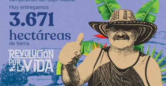 Entrega de tierras en Tarazá, Antioquia