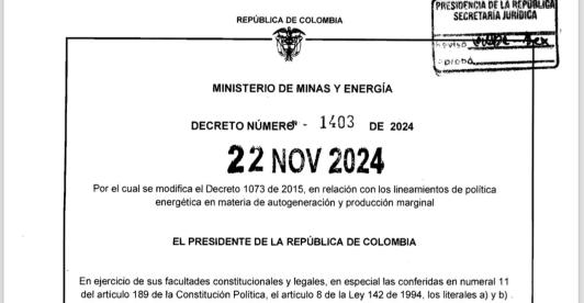 olombia impulsa la autogeneración de energía con nuevas normativas