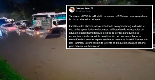 Inundaciones en Bogotá y respuesta del presidente Petro