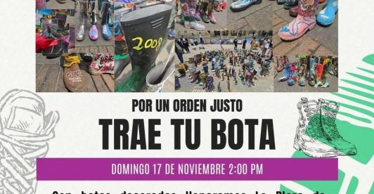 Flayer de la manifestación en conmemoración a los falsos positivos
