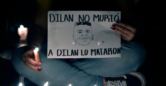 Muerte de Dilan Cruz en el estallido social. / Foto: AFP.
