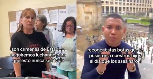 Denuncia de Madres de Soacha a Miguel Polo Polo. / Foto: Captura de video.