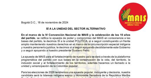 Martha Peralta Epieyú, candidata presidencial del MAIS para 2026