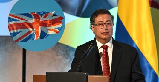 Anuncio de Petro sobre visas a Reino Unido. / Fotos: AFP y Pixabay.