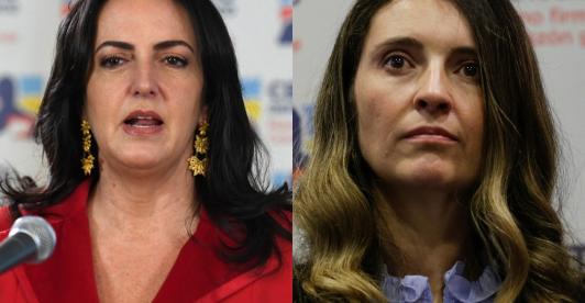Senadoras María Fernanda Cabal y Paloma Valencia. / Fotos: AFP.