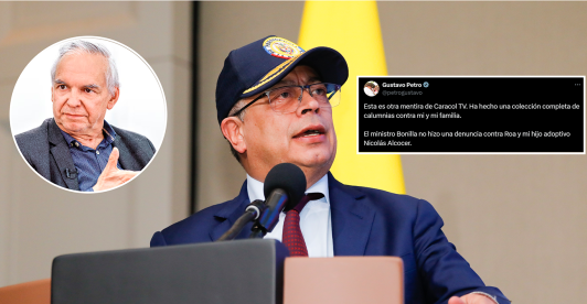 Presidente Petro, Ricardo Bonilla y denuncia a Caracol