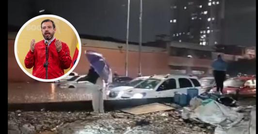 Inundaciones en Bogotá. / Fotos: Captura de video en redes sociales.