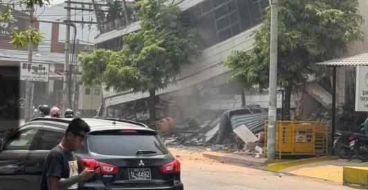 Terremoto en Myanmar y Tailandia. / Foto: Redes sociales.
