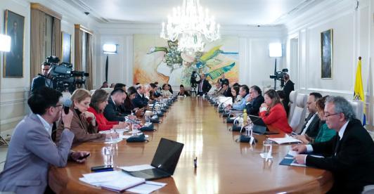 El ministro del interior Armando Benedetti, afirmó que "Una tutela no puede ir en contra de la Ley 182 de 1995". / Foto: Presidencia de la República.