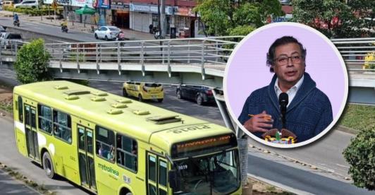 Presidente Petro propone tranvía para Bucaramanga. / Fotos: Radio Nacional y Presidencia de la República.