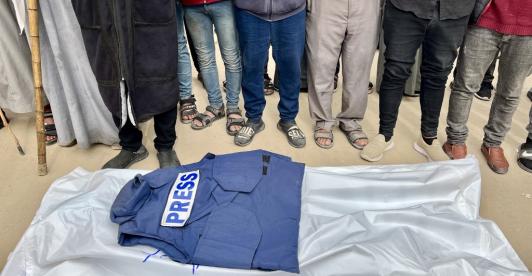 En su informe de 2025, RSF ubica a Palestina en el puesto 163 de su clasificación mundial de libertad de prensa, destacando la impunidad con la que operan las fuerzas armadas israelíes. / AFP.
