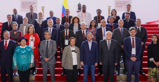 Toma de acciones tras cumbre por Palestina en Bogotá. / Foto: Presidencia.