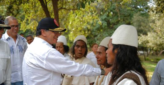Propuesta del presidente Petro y comunidades indígenas de Magdalena. / Foto: Presidencia.