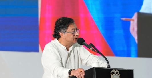 Presidente Petro durante la Instalación XXVIII - Encuentro de la Jurisdicción Ordinaria, “Justicia somos todos”