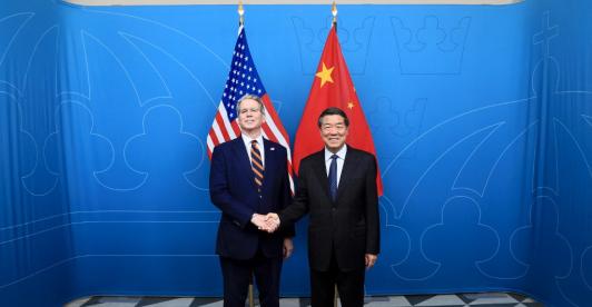 Negociadores de Estados Unidos y China.