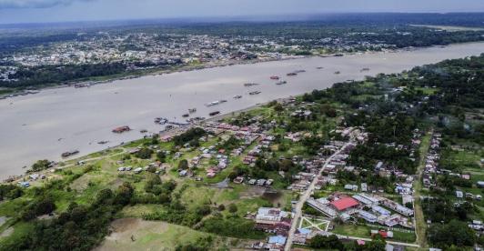 Frontera entre Colombia y Perú.