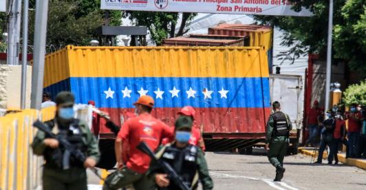 Retención de firmantes de paz en Venezuela. / Foto: AFP.