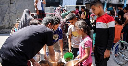 Hambruna en Gaza. / Foto: AFP.