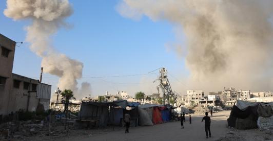 Bombardeos para evacuación en Gaza. / Foto: AFP.