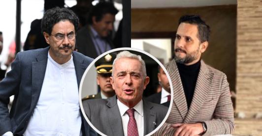 Carta de Cepeda y abogado Del Río sobre Uribe. / Fotos: AFP y X Del Río Malo.