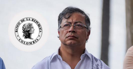 Petro cuestiona al Banco de la República. / Fotos: Presidencia y Banrep.