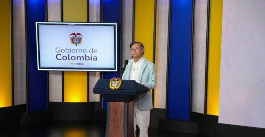 Presidente Petro durante la Instalación XXVIII - Encuentro de la Jurisdicción Ordinaria, “Justicia somos todos”