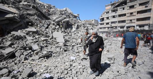 Bombardeos israelíes en Gaza dejan cerca de 65 mil palestinos asesinados y miles de desplazados