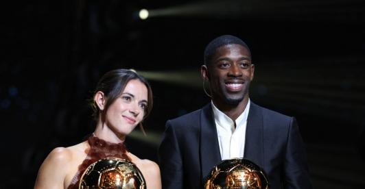 Aitana Bonmatí y Ousmane Dembélé