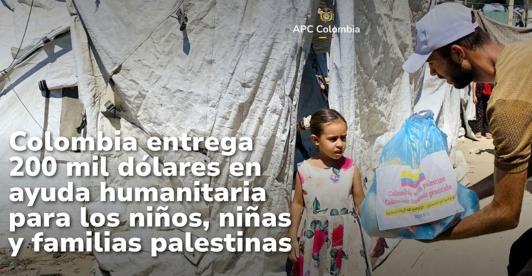 Donación ayuda humanitaria familias palestinas. 