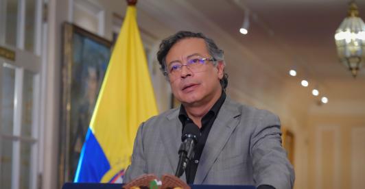 Presidente Petro durante la alocución presidencial del 14 de septiembre